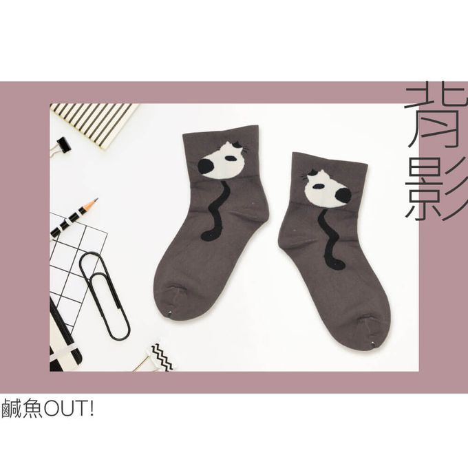 貝柔 Peilou - 抑菌消臭無壓寬口短襪(3入組)-背影 (22-26cm)