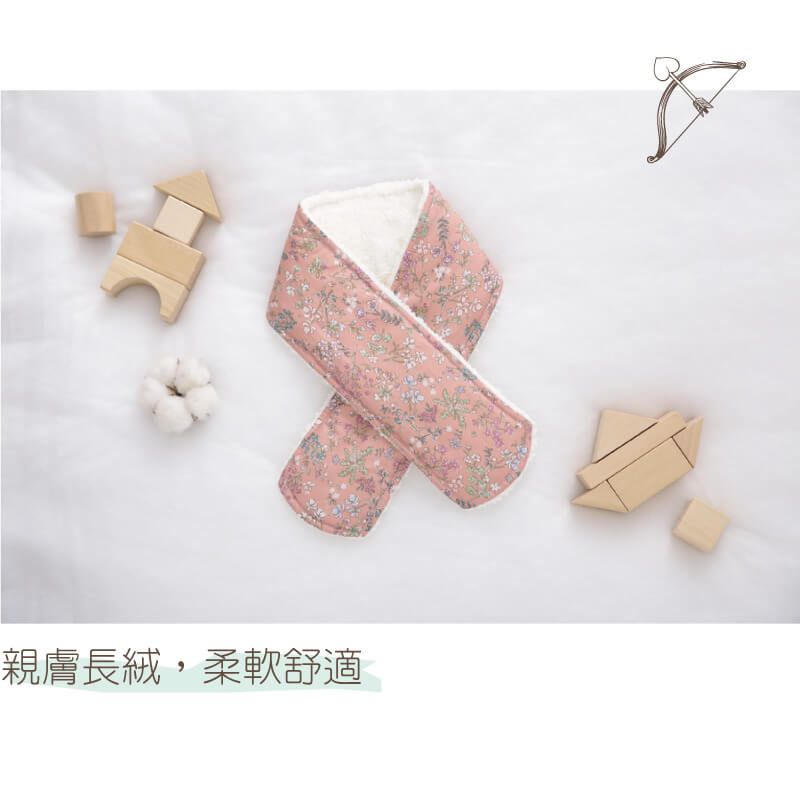 貝柔 Peilou - 貝寶兒童加絨暖毛圍巾_英式碎花