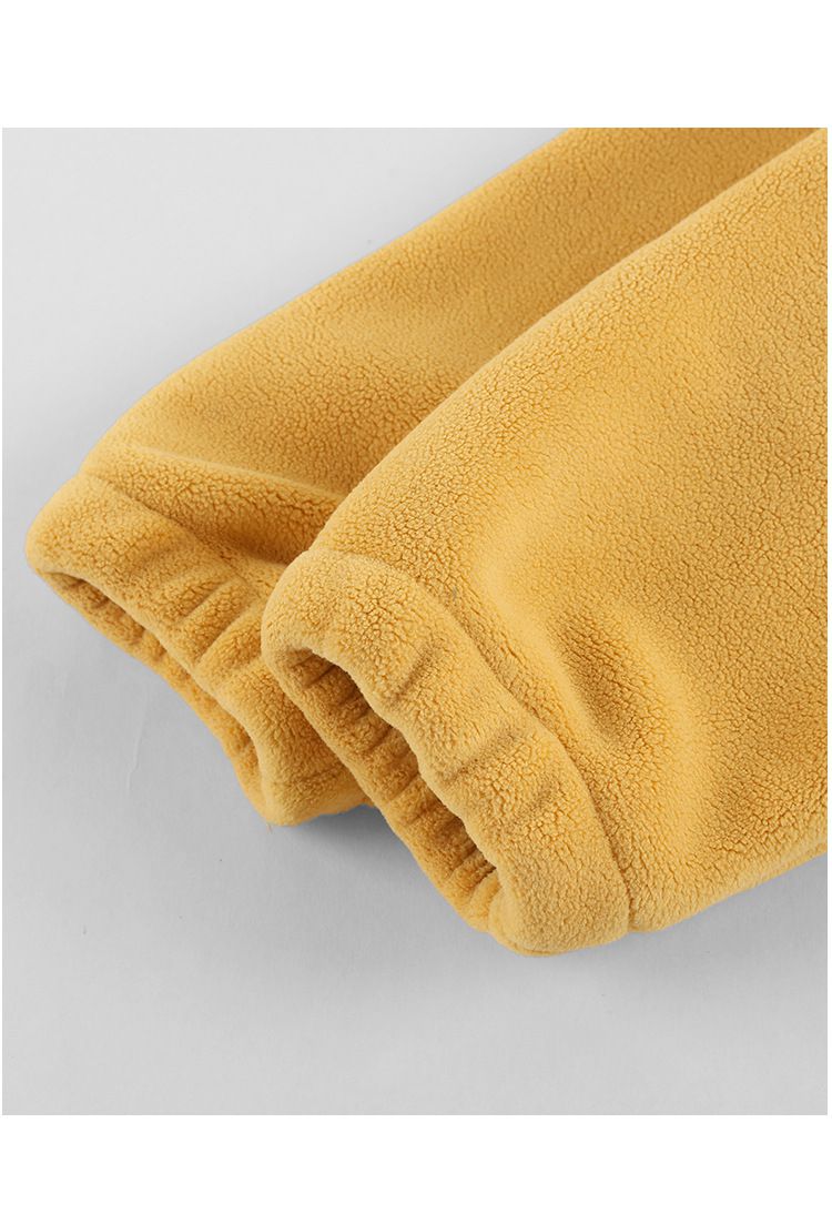 雙面搖粒絨造型外套-鯊魚-黃色