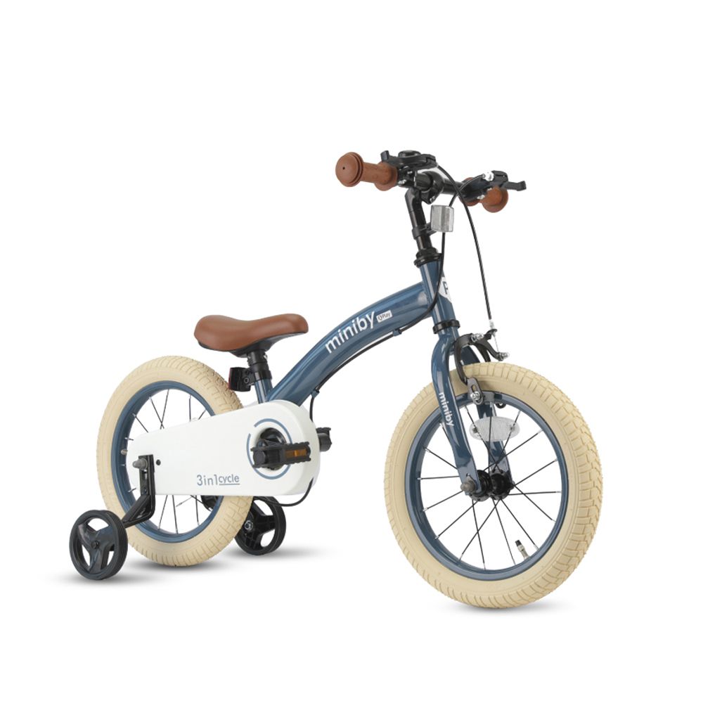 Miniby多功能兒童自行車14吋-藍