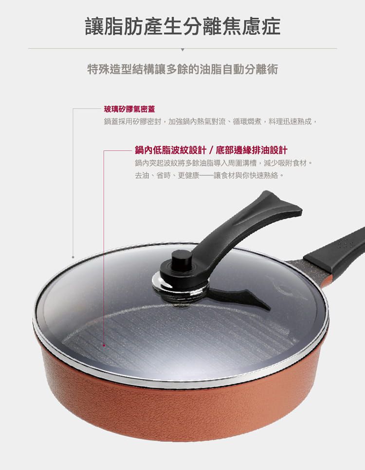 減少85%油煙！韓國製【SmileÜ 微笑出氣鍋】​加速料理時間