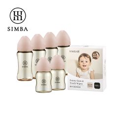 Simba 小獅王辛巴 - 新生兒蘊蜜鉑金口腔清潔組-新生適用-栗粉