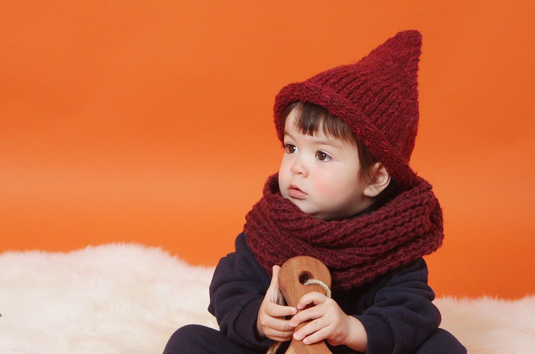 韓國 Babyblee - 粗毛線單色圍脖-粉紅 (FREE)