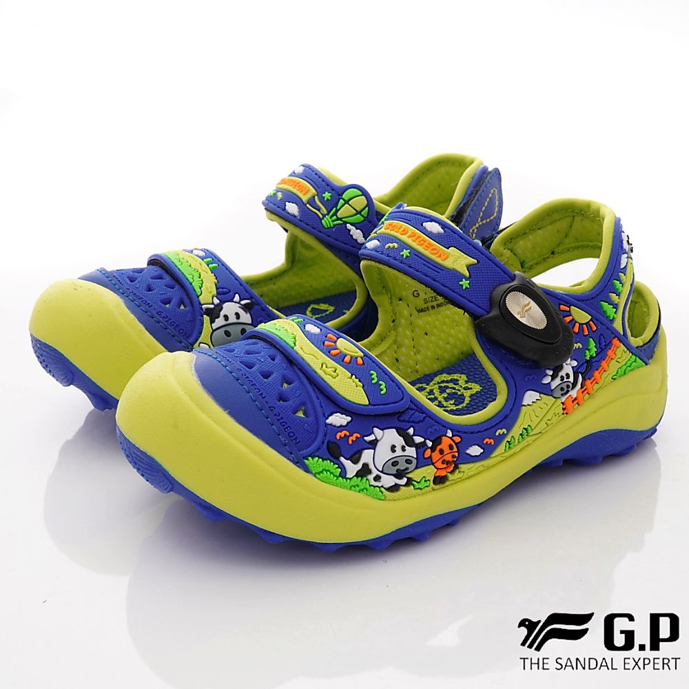 G.P - 護趾磁扣兒童涼鞋(中小童款)-藍綠