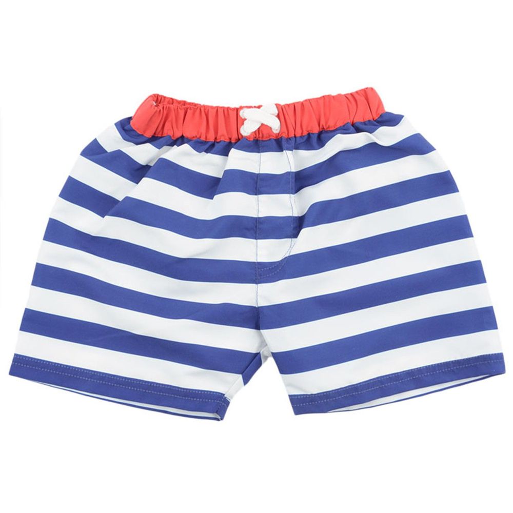 akachan honpo - 海灘短褲（橫紋）-深藍色