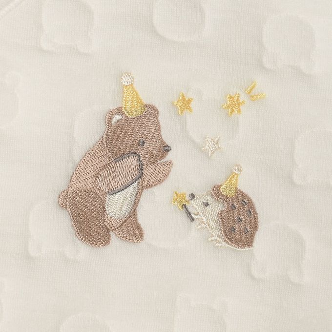 akachan honpo - 背心 保暖鋪棉-按扣款-米白色 (50~60cm)