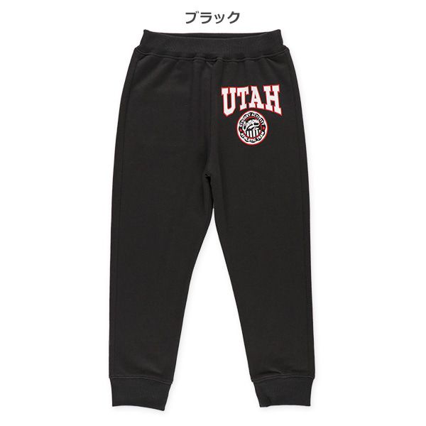 日本西松屋 - 休閒感百搭縮口褲-美式logo-淺灰