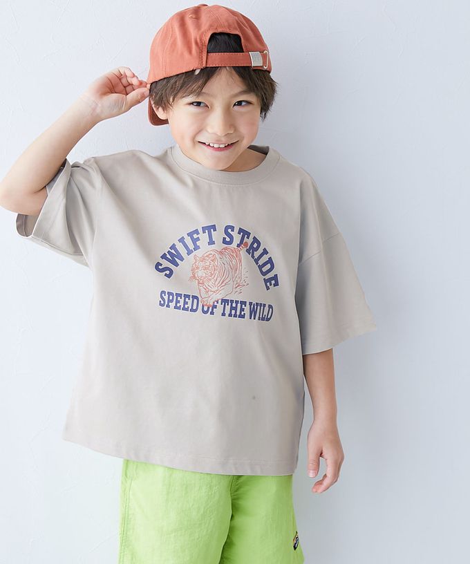 日本 devirock - 接觸涼感 落肩廓形短袖T恤-胸前logo-薰衣草紫