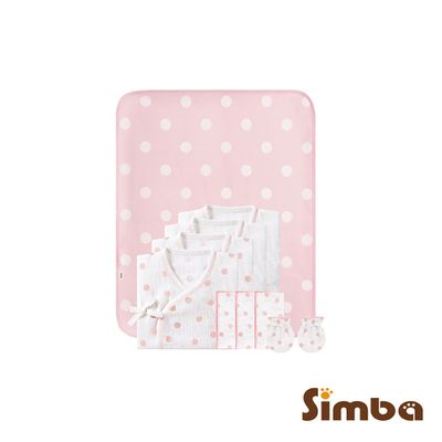 Simba 小獅王辛巴 - 新生兒必囤極柔紗布組-點粉粉