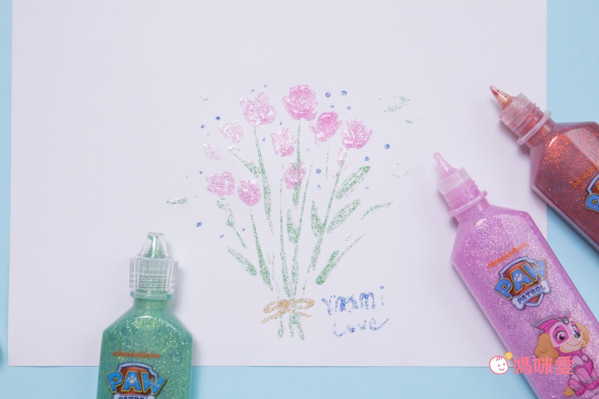 汪汪隊立大功 - 3D立體金蔥膠組7色-紅/藍/黃/綠/粉紅/紫/橘紅