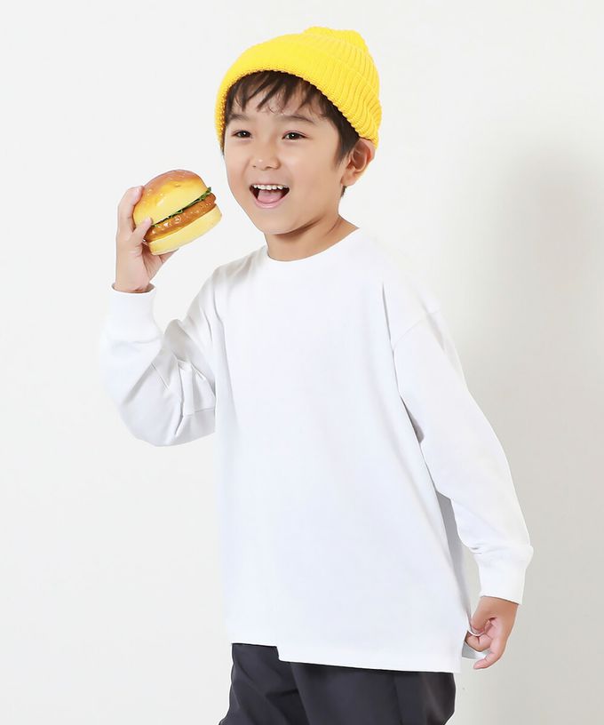 日本 devirock - 純棉耐洗百搭廓形長袖上衣-白