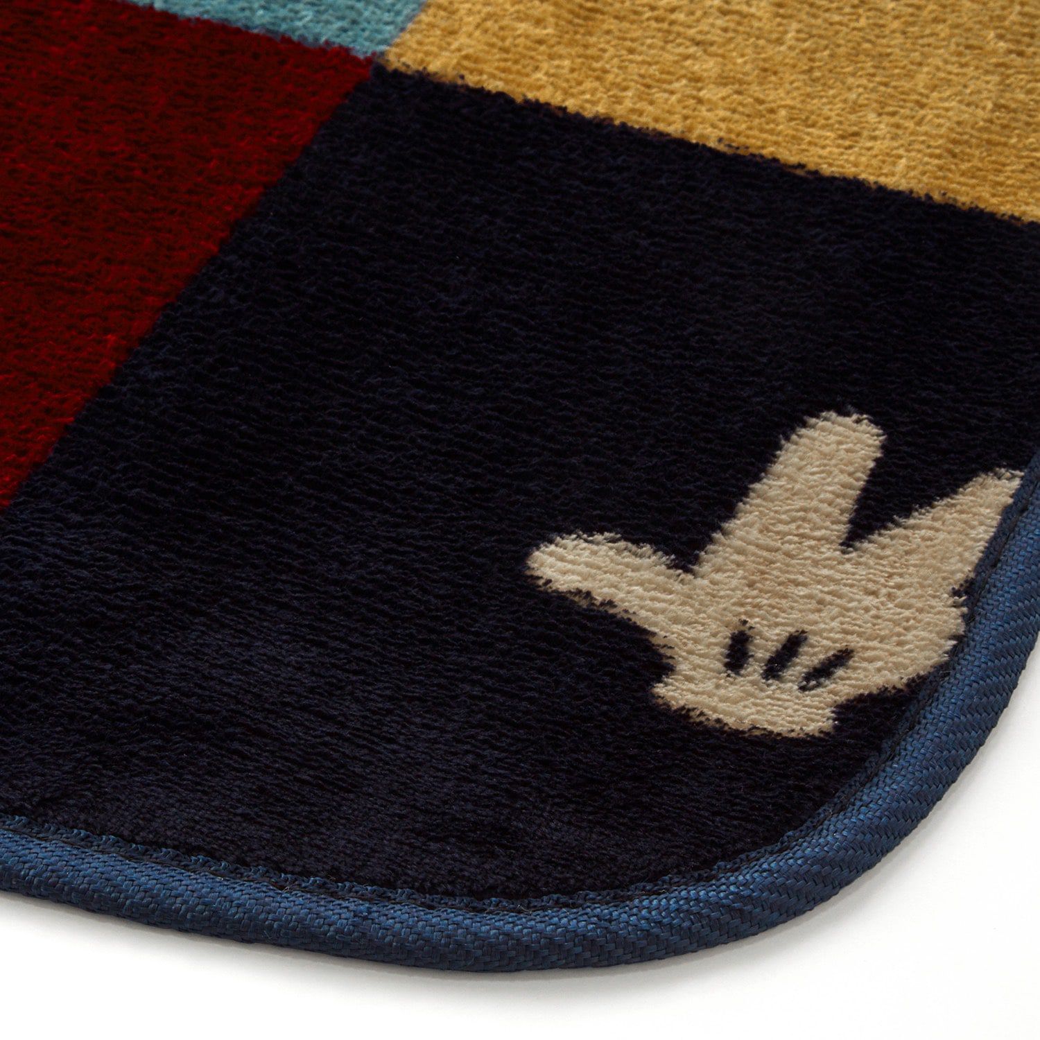 日本千趣會 - 迪士尼 彩色方塊米奇室內地毯-藍黃紅系 (130x185cm)