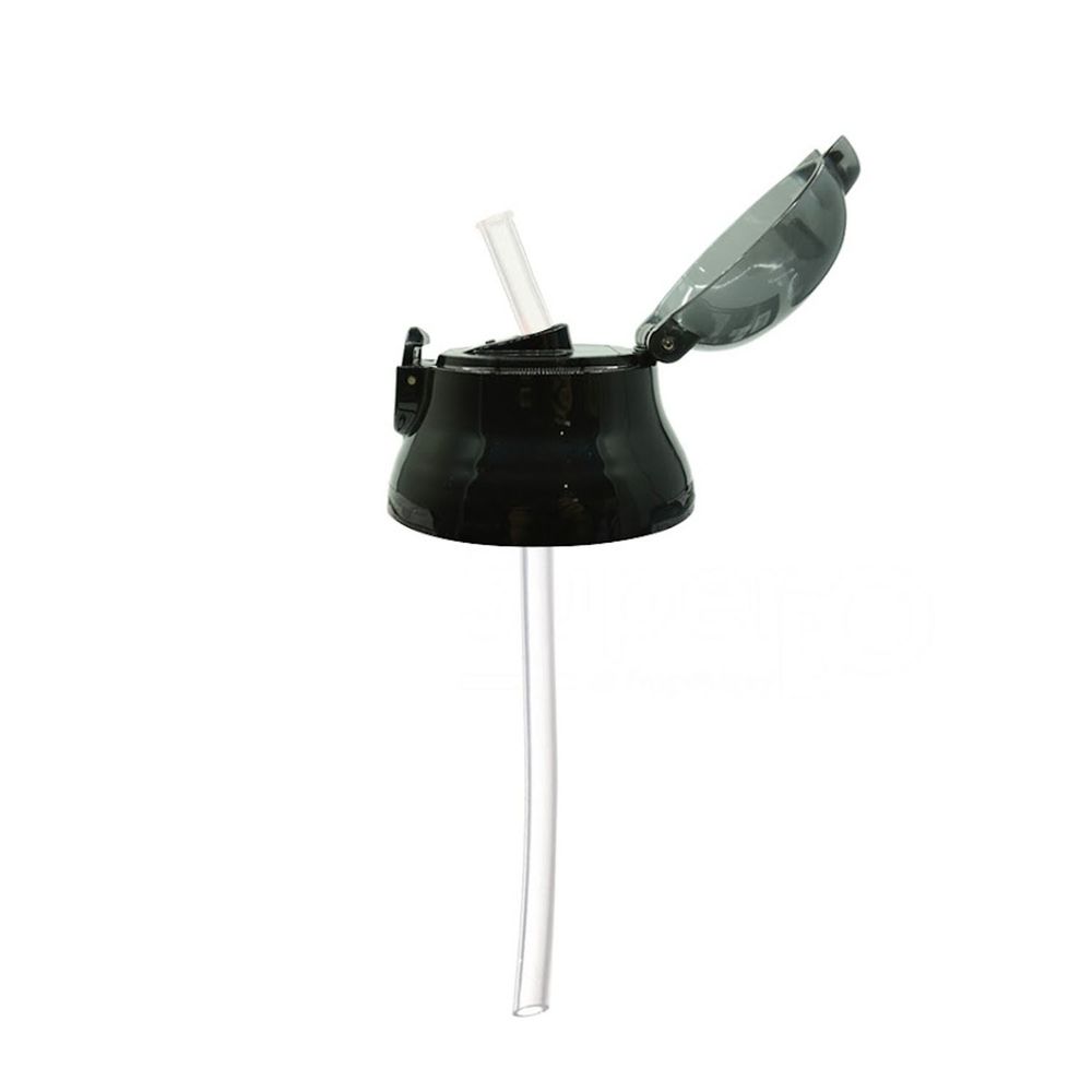 日本 SKATER - 吸管上蓋組-銀離子兒童吸管水壺480ml適用-(黑)
