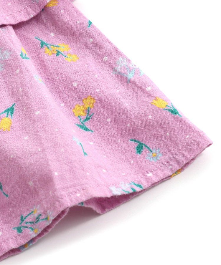 日本 BREEZE - 糖果色系滿版碎花蛋糕裙-嫩黃