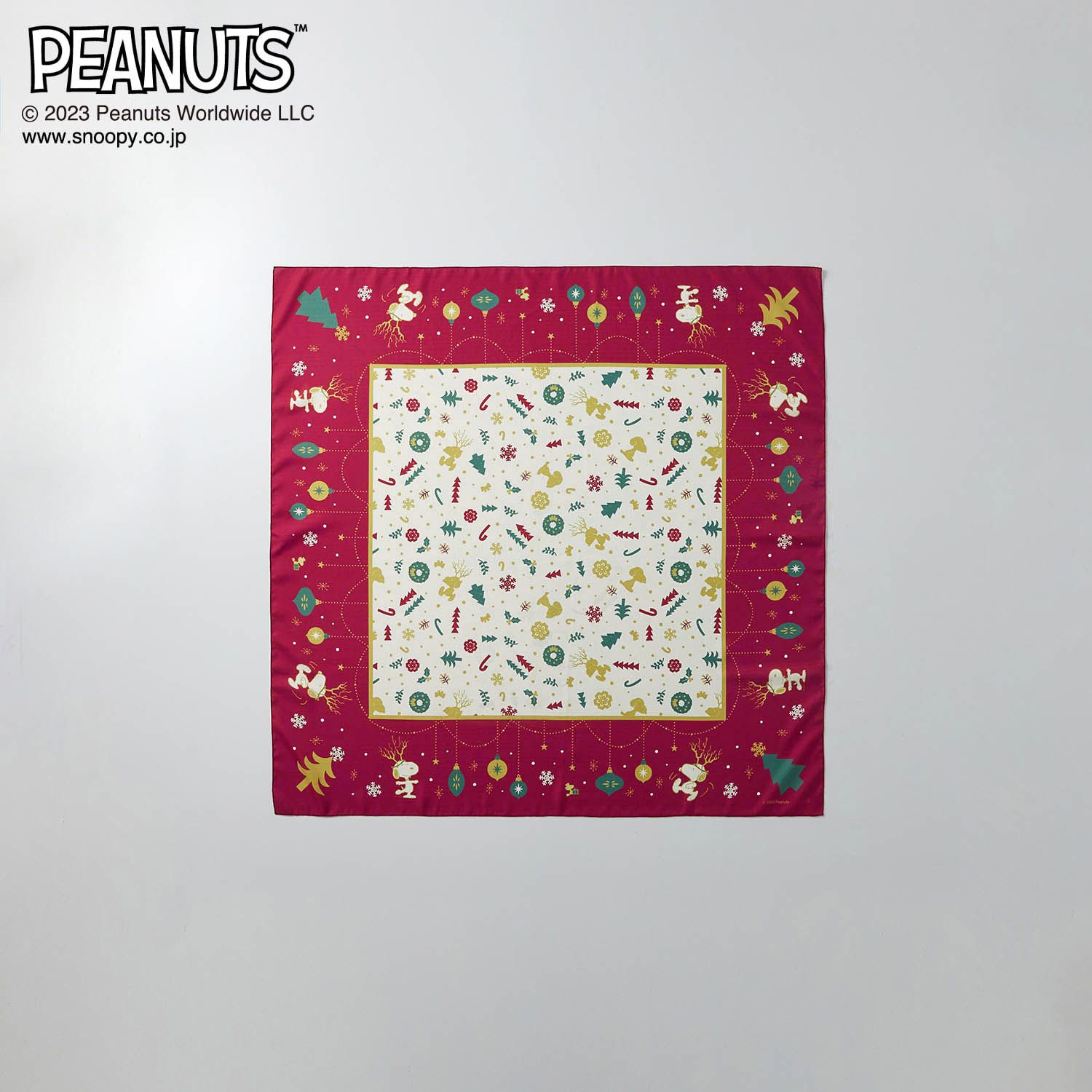 日本千趣會 - SNOOPY防潑水印花桌巾-耶誕慶典