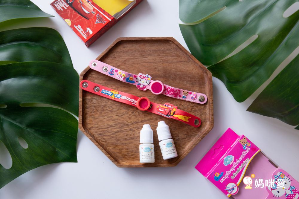 ↘44折！泰國Kindee 卡通防蚊手環/ 嬰幼兒防蚊液，成分有機！