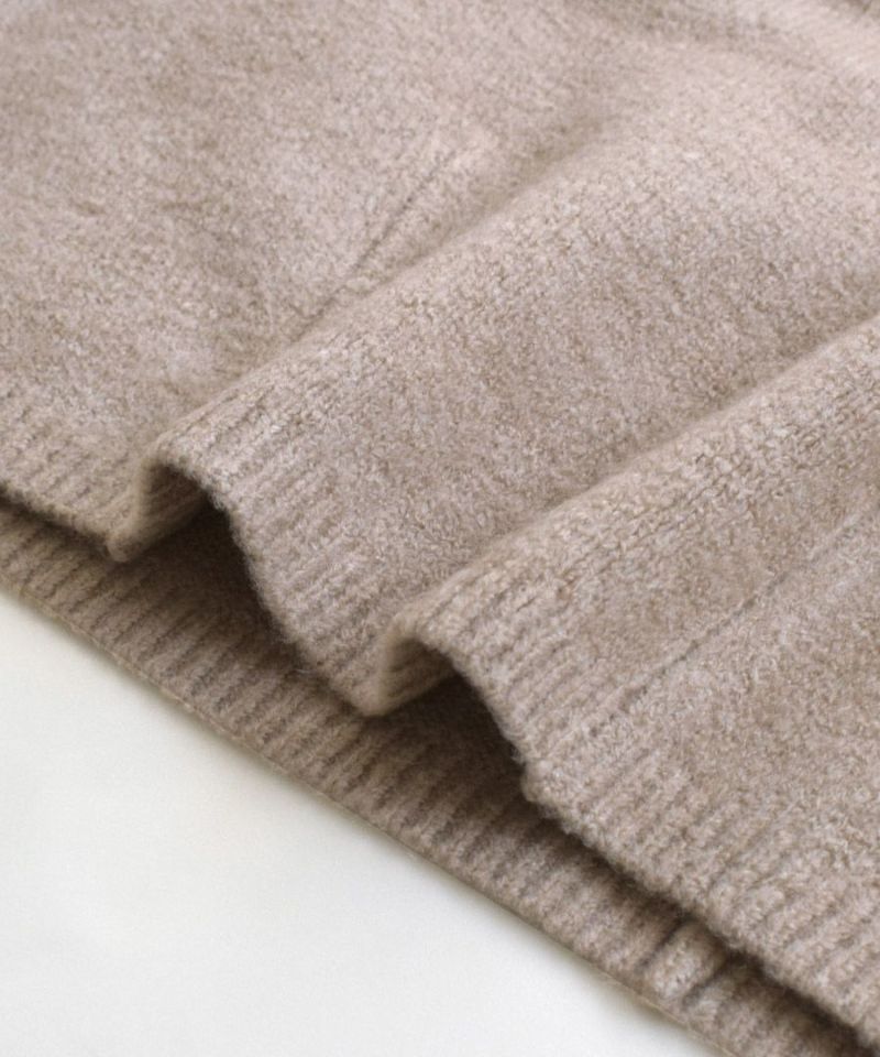 日本 zootie - 簡約柔軟澎澎袖短版毛衣-寶石藍