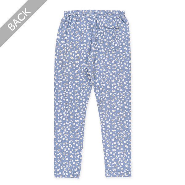 日本西松屋 - 百搭彈性鬆緊長褲-復古小碎花-粉