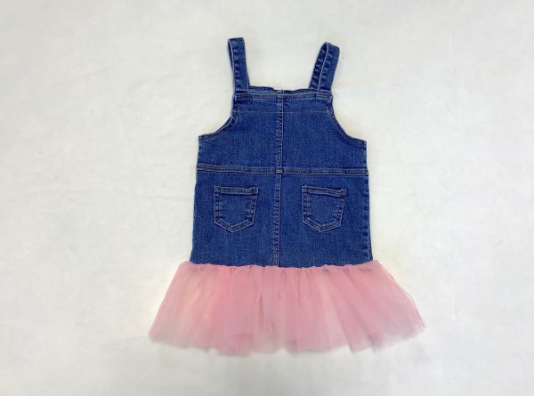 韓國 Blueberry - 拼接牛仔吊帶紗裙 5號[90-95cm]