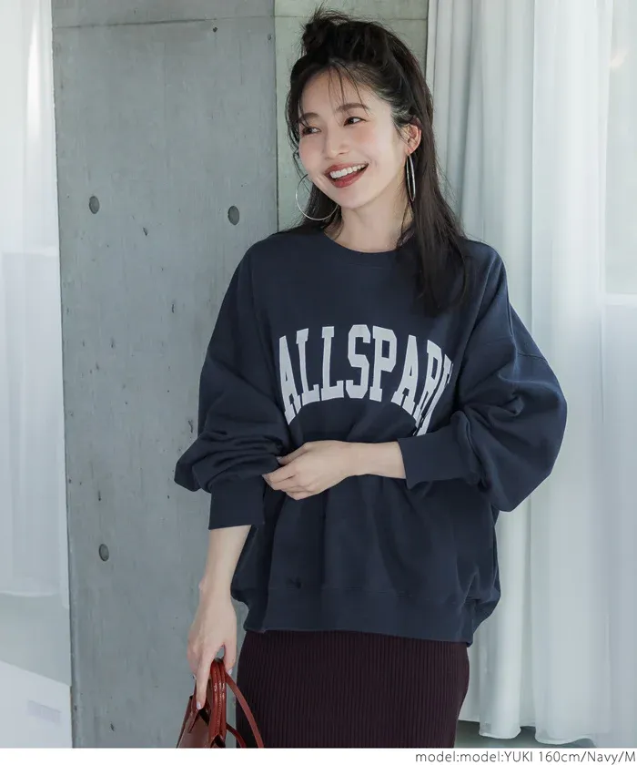 日本 COCA - 裏毛圓領百搭大學T-米杏