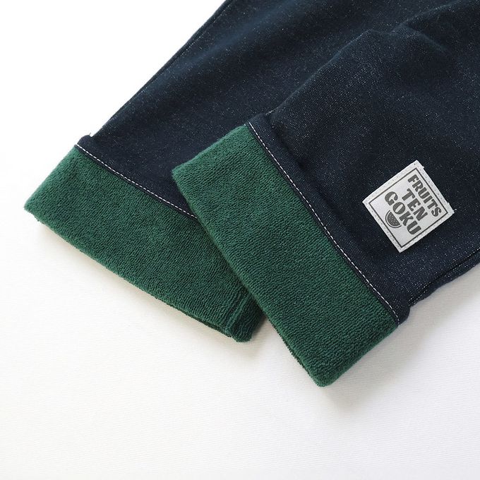 日本 ZOOLAND - 可愛水果口袋反摺造型短褲-西瓜-深藍