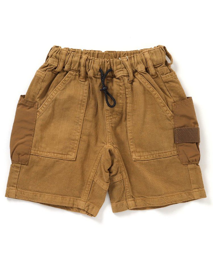 日本 BREEZE - 大口袋工裝風帥氣短褲-黑白條紋