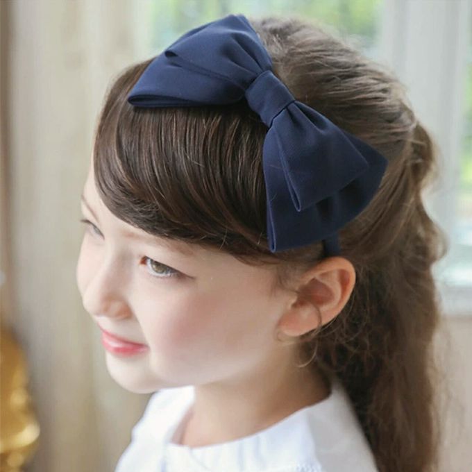 日本 Catherine Cottage - 優雅蝴蝶結雪紡緞帶髮箍-黑