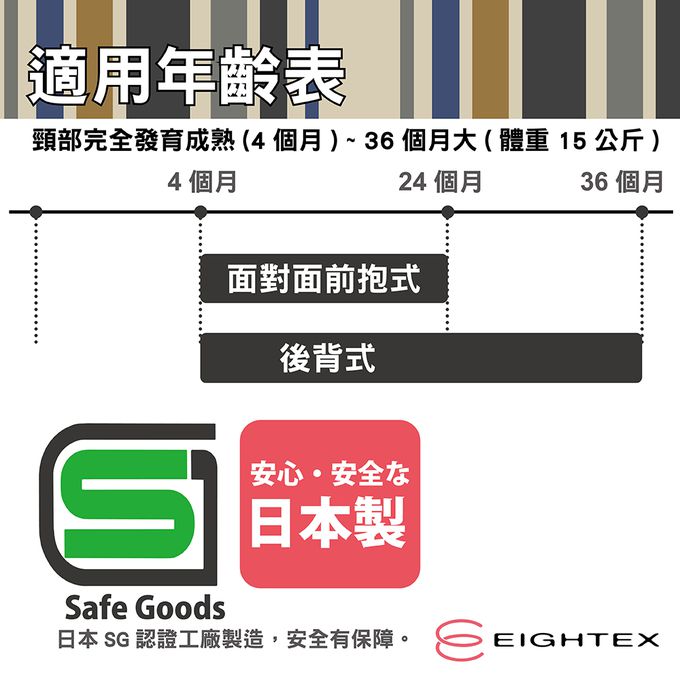 日本 Eightex - CARRY FREE腰帶型二用式背巾 (黑)