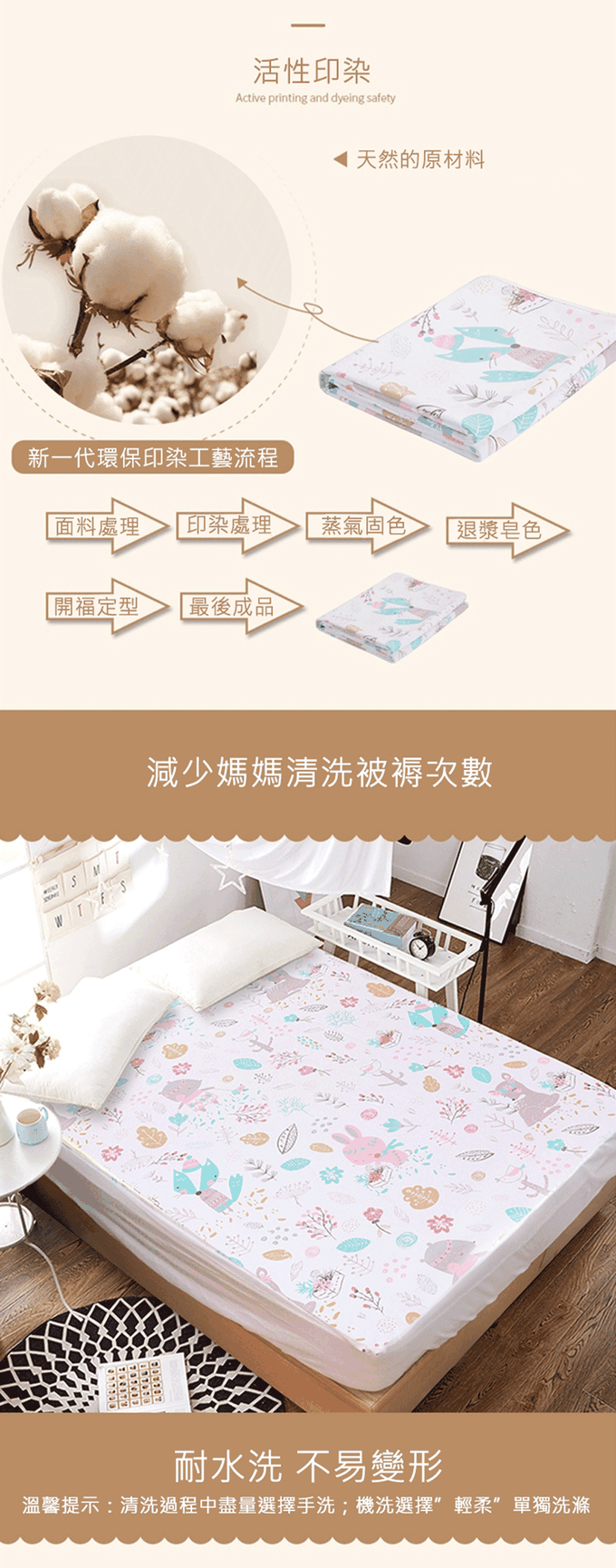 JoyNa - 防水隔尿墊床單 保潔墊 寵物墊-動物出沒