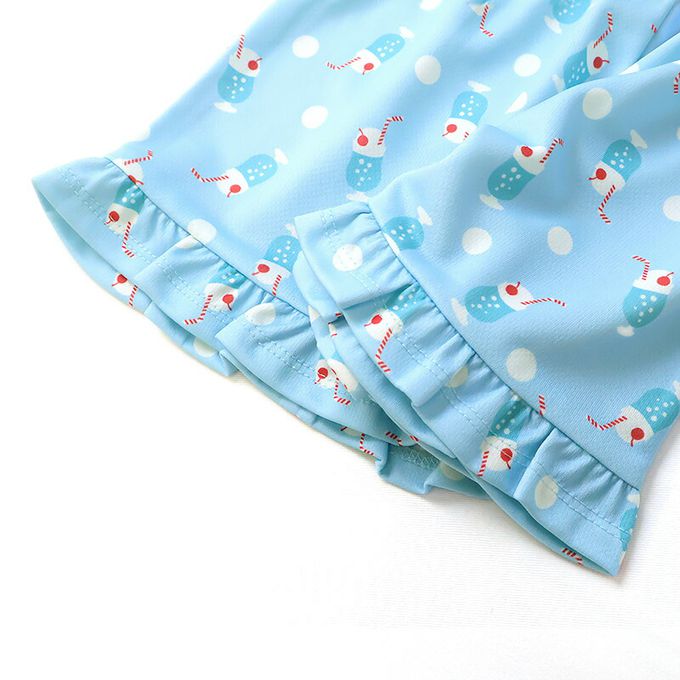 日本 ZOOLAND - 接觸冷感 透氣蘇打印花短褲-薄荷綠