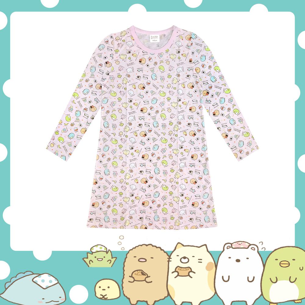 角落小夥伴 - 純棉長袖連身服-粉