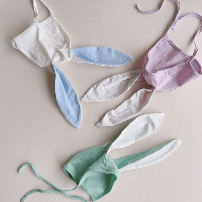 YOUrs - 好棉小兔帽-濃霧粉