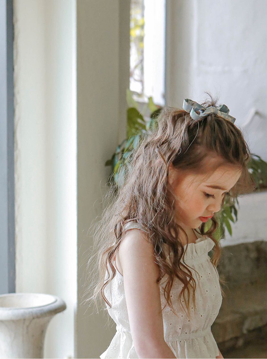 韓國 Puellaflo - 碎花浪漫髮夾-綠