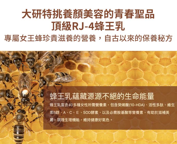 大研生醫 - 極妍蜂王乳膠原蛋白粉包-(22包/盒，共5盒)