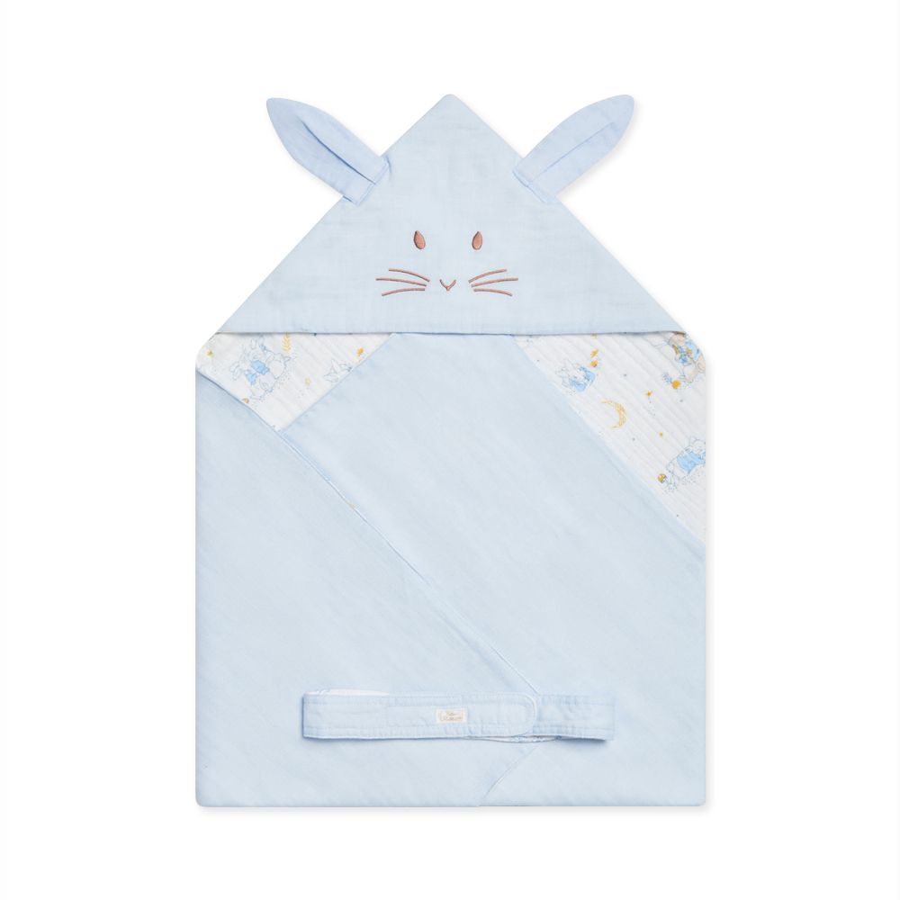 比得兔紗布包巾 75×75cm(安撫包巾 新生兒包巾 包被 蓋毯 蓋被 寶寶毯 嬰兒毯)-星空比得