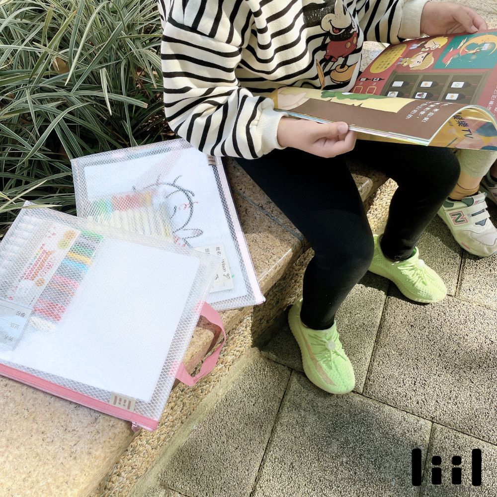 理理包liil_ 六角網格提把功課袋2.0【升級版】_2入組-曜石黑 (曜石黑_2入)