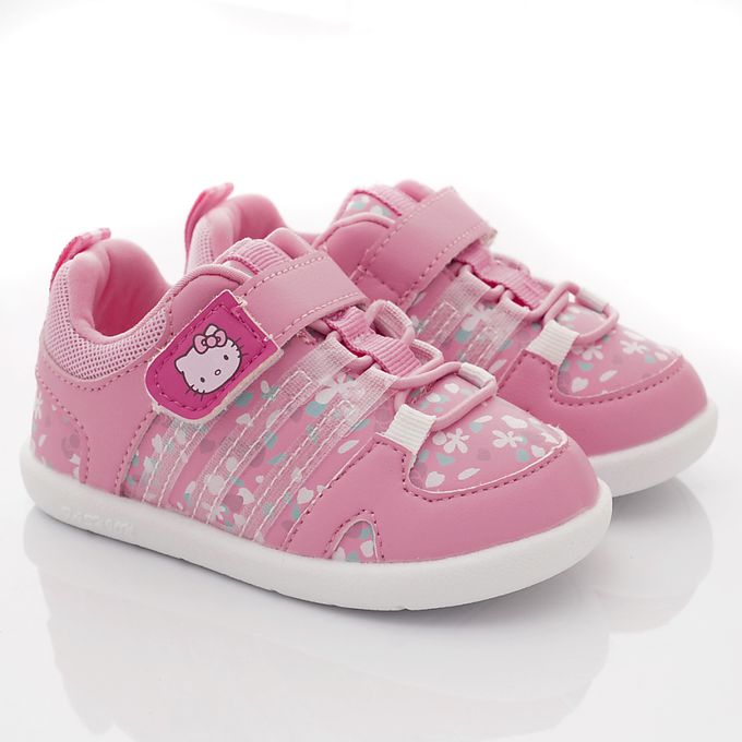 hello kitty 小花輕量軟Q鞋墊款(小童段)-休閒鞋-粉