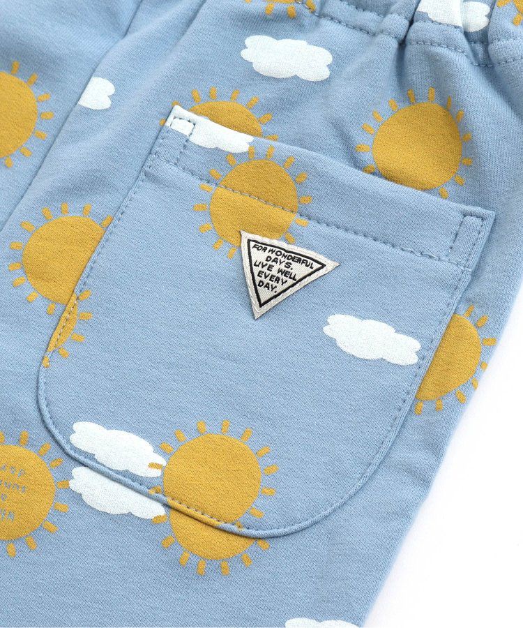 日本 BREEZE - 休閒百搭鬆緊長褲(9分丈)-小車車-淺灰