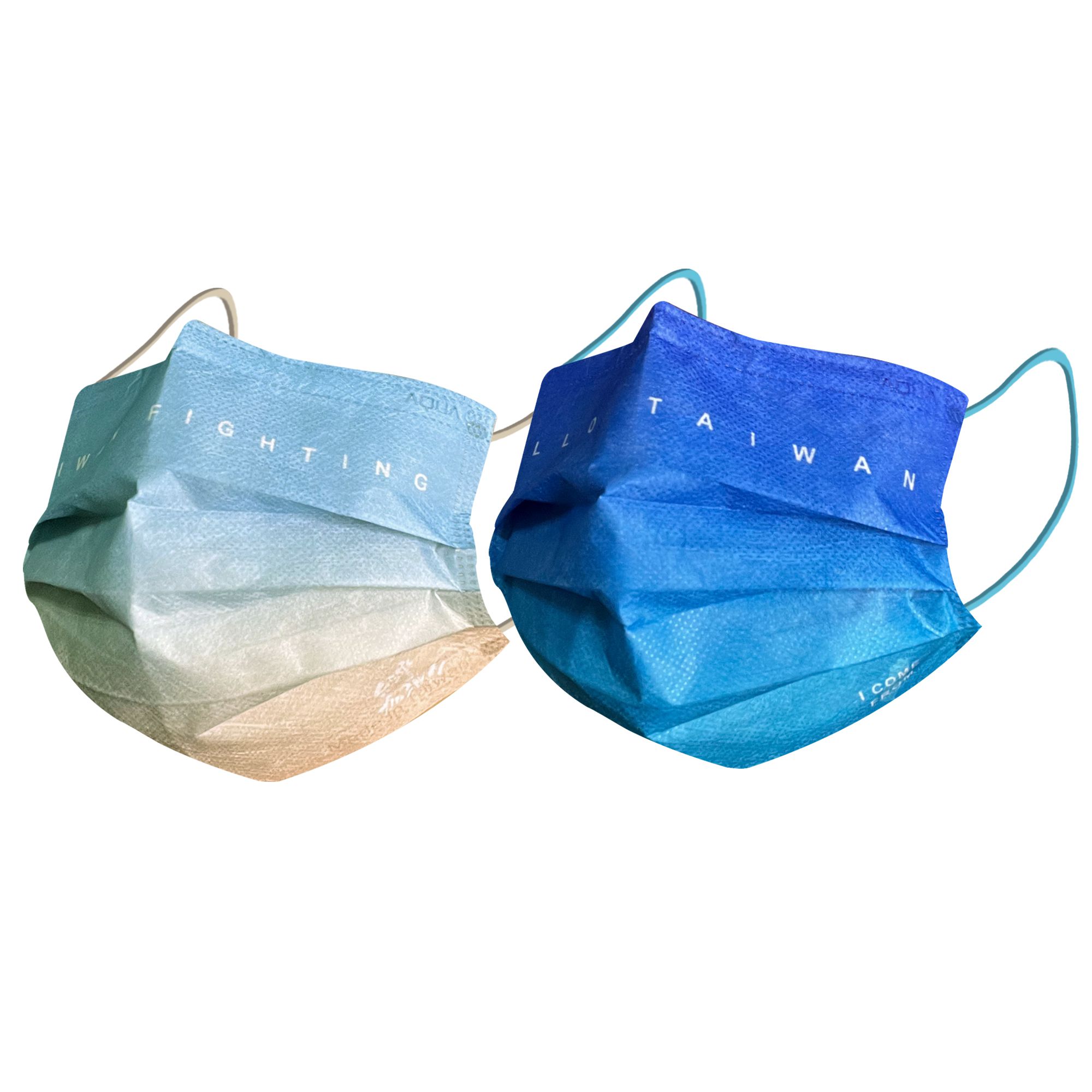 MODACore 摩達客 - 水舞醫用口罩-MIT+MD雙鋼印-遇漸台灣系列-台灣加油、哈囉台灣-2盒組(30入/盒)