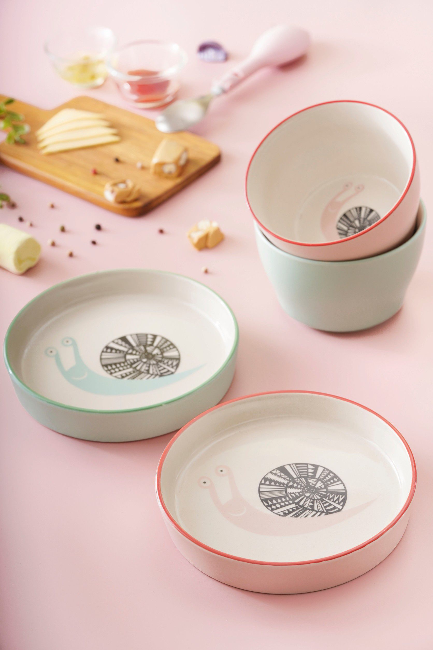 BLOOMINGVILLE - 動物-蝸牛點心碗-2入