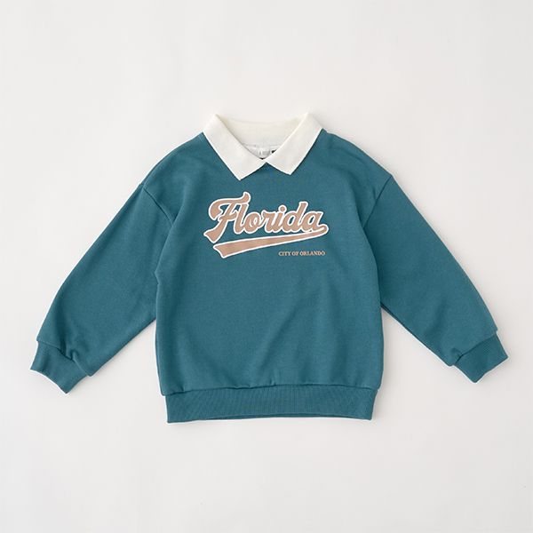 日本 b-ROOM - 氣質學院logo有領大學T-海軍藍