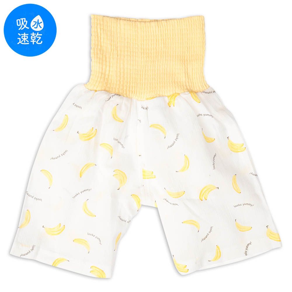 幼兒家居褲-附肚圍香蕉-黃色