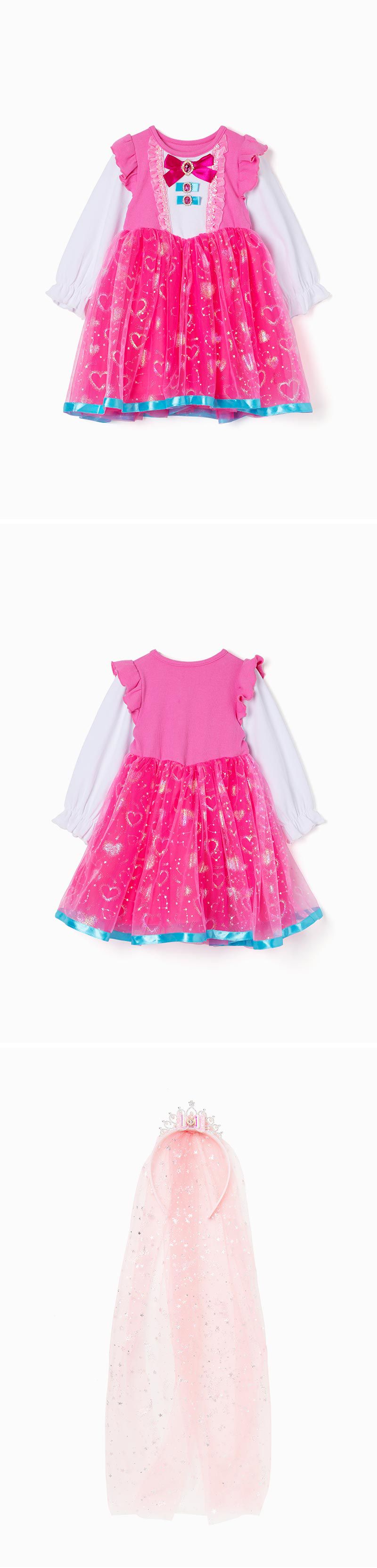 韓國 OZKIZ - 歐若拉公主洋裝(附髮飾)-粉