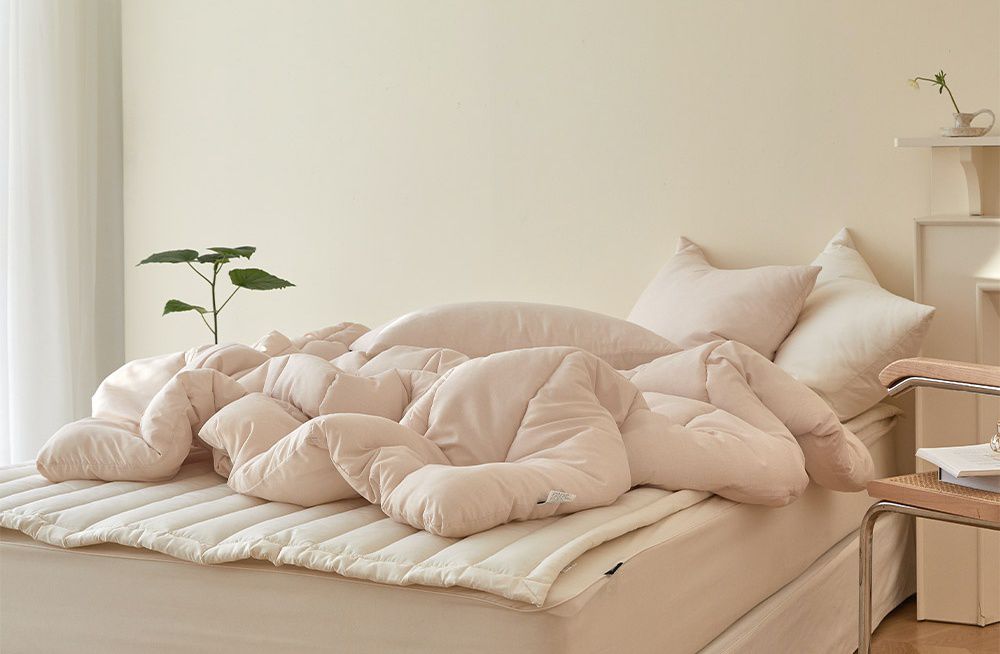 韓國 Maatila - 可水洗超細纖維桃皮感棉被-淡奶茶色