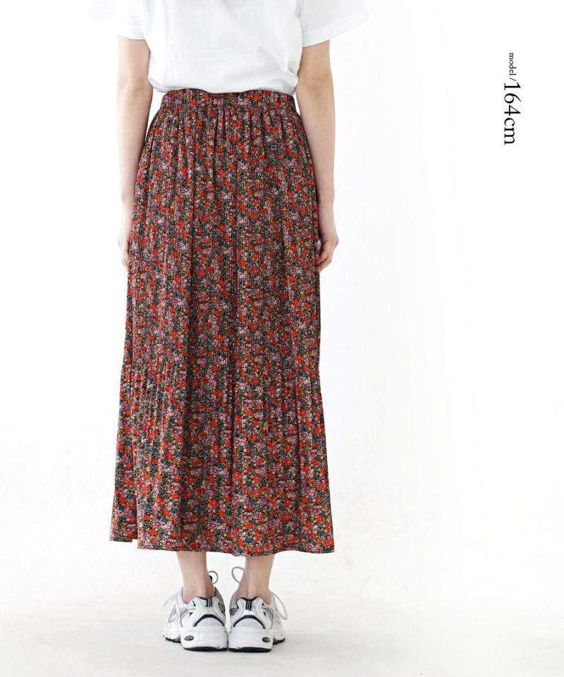 日本 zootie - 昭和復古碎花雪紡長裙-歐風花園