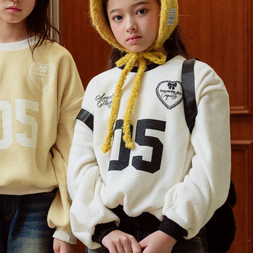 sm2 毛絨絨長袖大學T-愛心05-米白