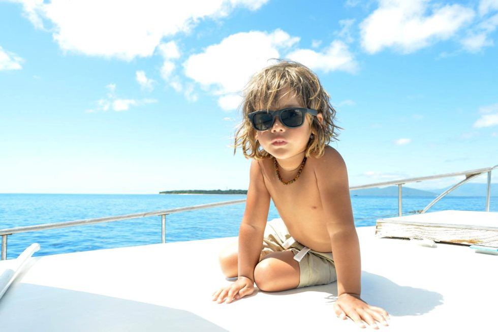 澳洲 Idol EYES - 兒童太陽眼鏡-個性時尚系列Fashion-透明粉紅色 (5-10歲兒童款)