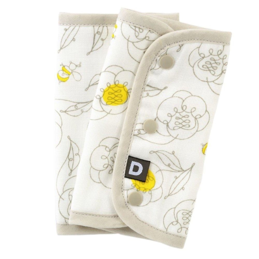 D BY DADWAY - 揹帶用口水巾-蜂蜜小花-23x16 cm