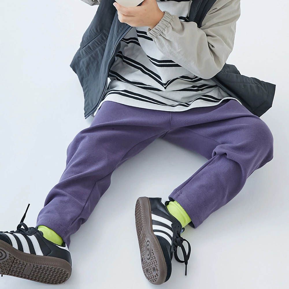 [熱銷定番] 超彈力抗毛球哈倫長褲-深紫