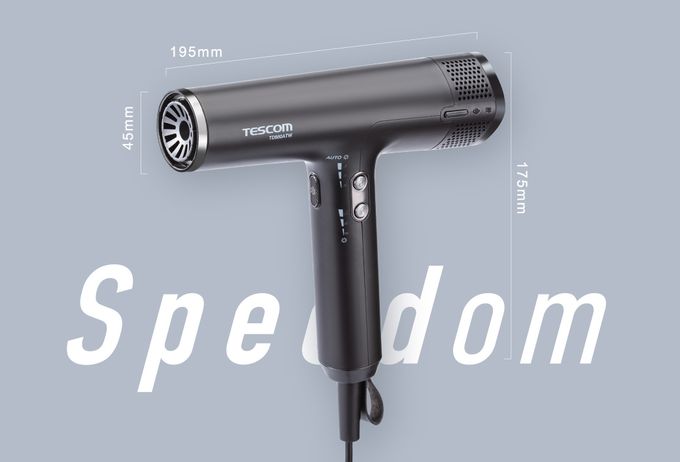日本 TESCOM - 專業級負離子吹風機 TD880ATW-霧黑色